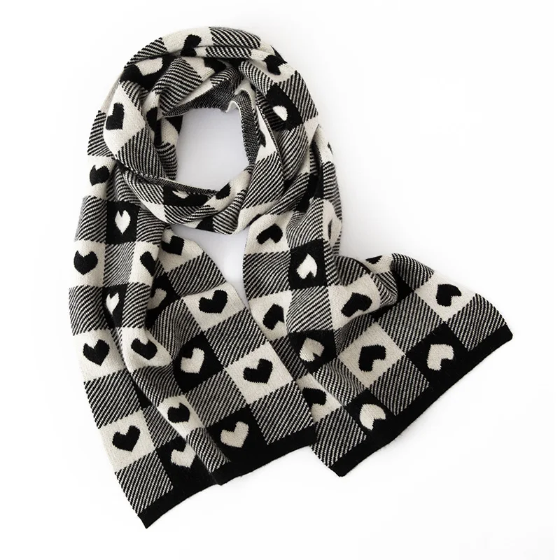 

100% кашемировый женский шарф, новый вязаный женский шарф на осень/зиму, теплый модный хит продаж, базовый женский шарф