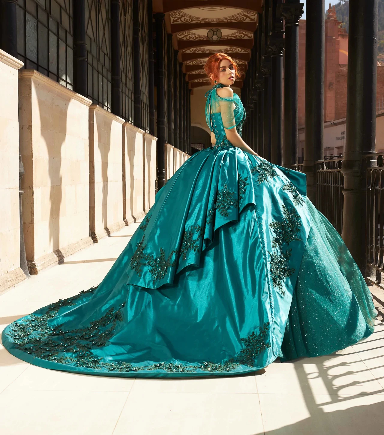 Blue Charro Quinceanera Dresses Ball Gown Sweetheart Tulle Appliques Beaded Mexican Sweet 16 Dresses 15 Anos