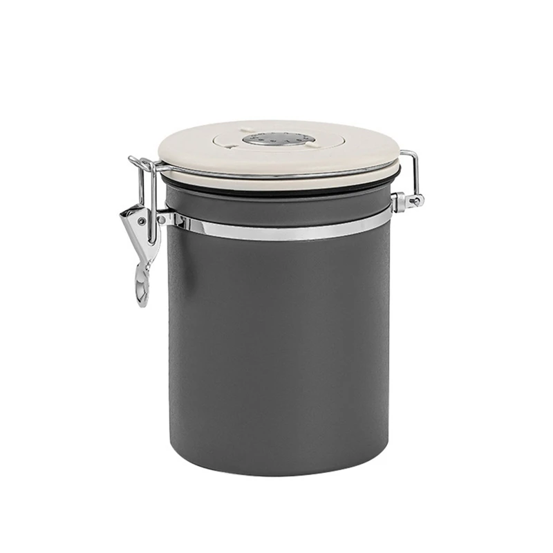

AA14 New 1.5L Large Capacity Coffee Storage Container Coffee Bean Sealing Can Coffee Filling Food Storage Jar