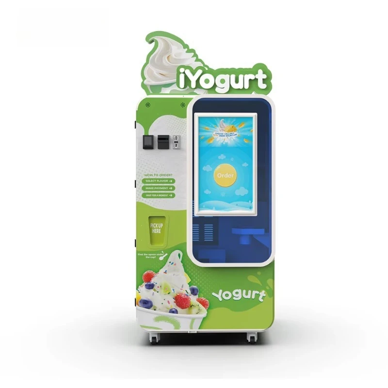Máquina Expendedora de Helados Comercial Personalizada, Totalmente Automática, con Pantalla Táctil, Autoservicio 24/7, Centro Comercial