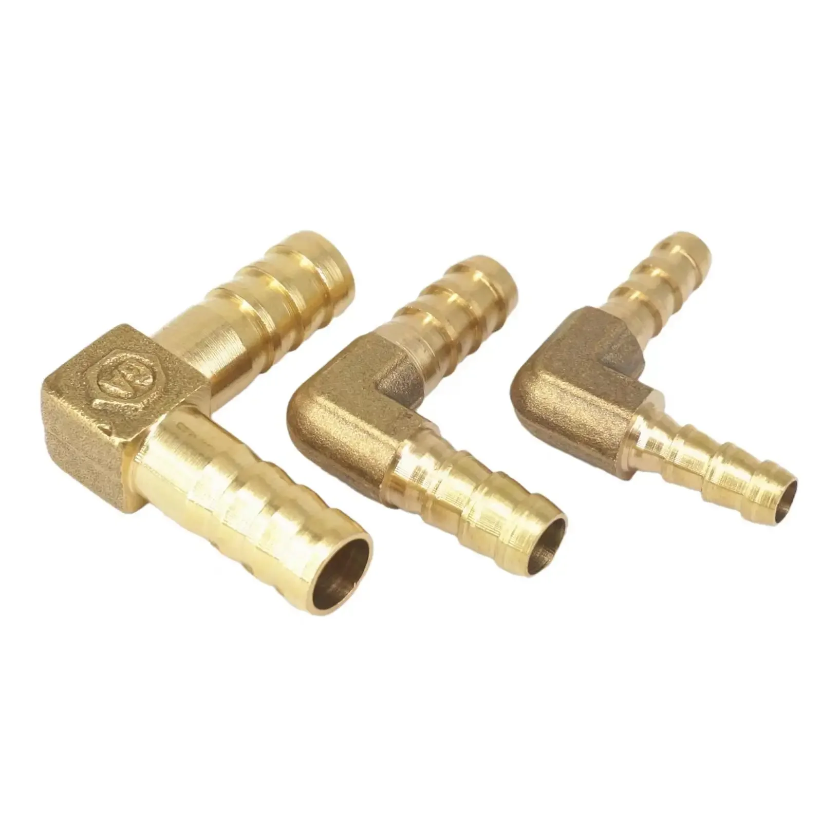 (2) minderer Gleich 4/5/6/8/10/12/14/16/19mm barbed Elbow Messing Rohr Fitting Minderer Adapter