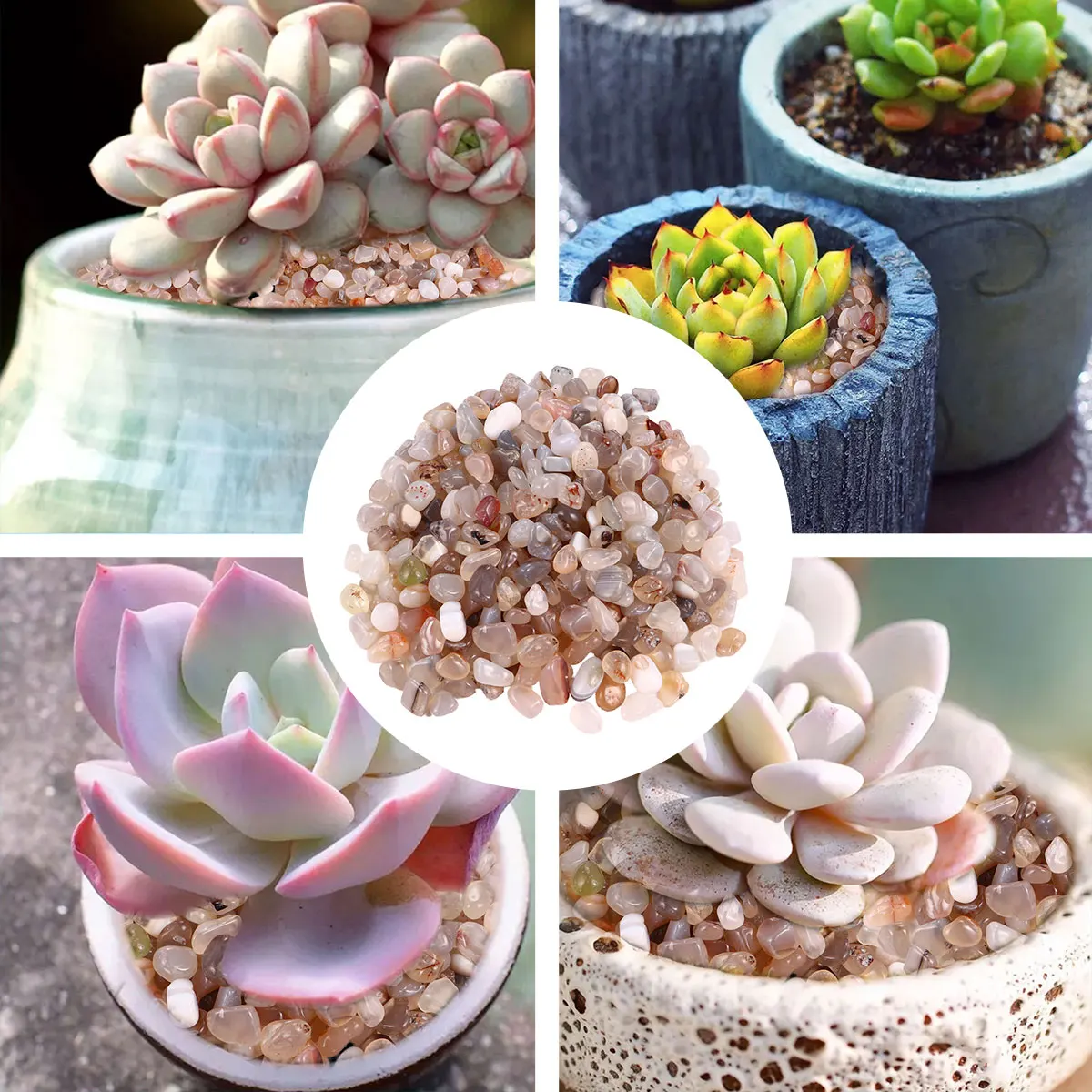 

Natural Decorative Pebbles Hand Gathered Tumbled Stones Smooth Gravel for Aquariums Garden Pathways River Rocks