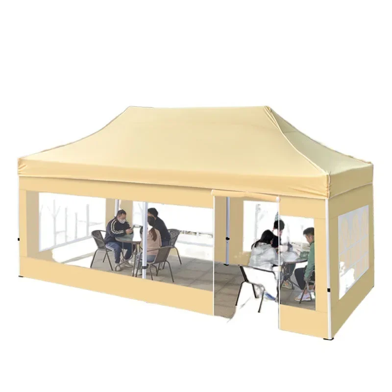 Tents for outdoor stalls Night market Winter four-legged umbrellas Windproof canopy Four corners of awning