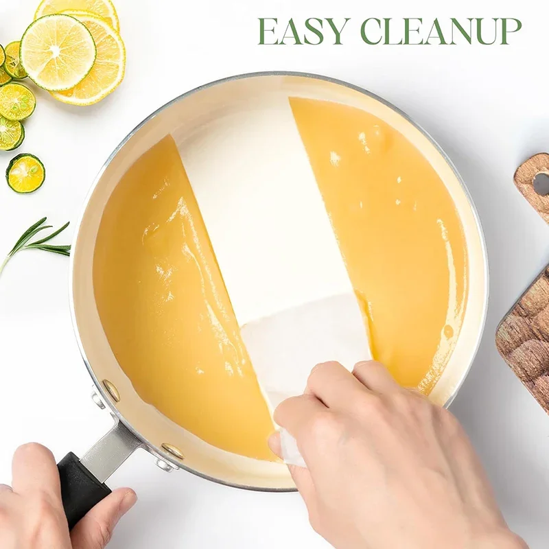 MICHELANGELO مقلاة صلصة غير لاصقة مع غطاء مجموعة قدر من السيراميك مع مقبض تبقى بارد وعاء التعريفي للطبخ في المطبخ غير سام