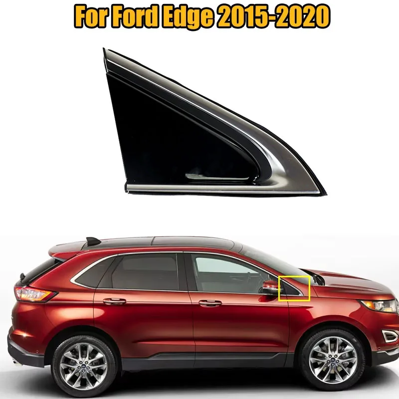 Car Front Window Glass Triangle Plate Garnish Cover Panel Side Mirror Trim Exterior For Ford Edge 2015 2016 2017 2018 2019 2020