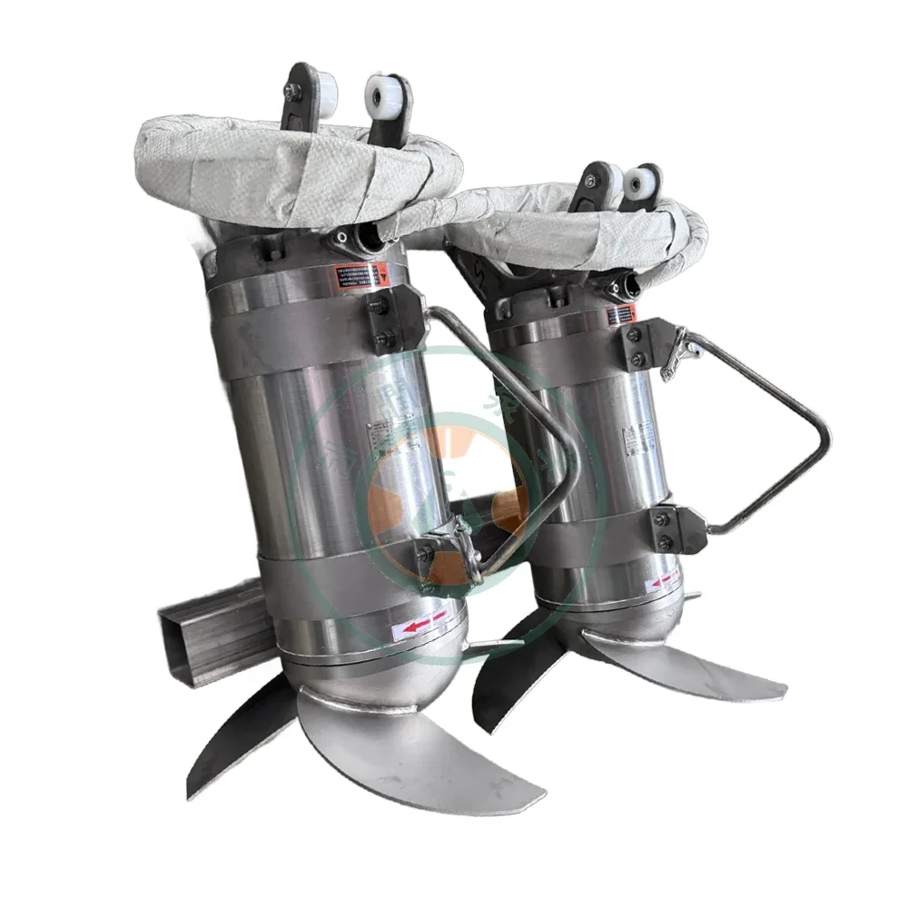 Improve Liquid Mixing Efficiency Submersible Horizontal Agitator Mixer For Industrial Wastewater