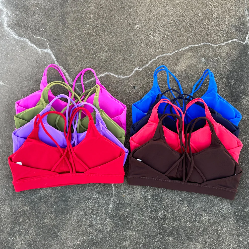 Women Sports Bra Cross Strap Top Women Push Up Sport Bra Yoga Gym Crop Top Brassiere Fitness Top Sport Bra Breathable Bras