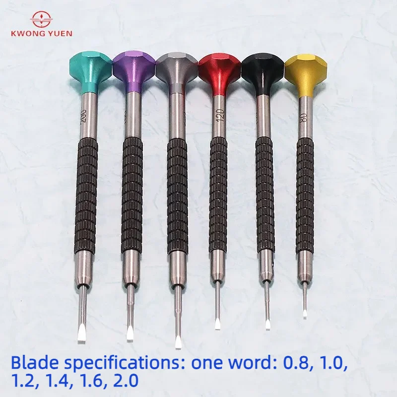 

GYC Made Micro Flat Head Screwdriver in Millimeter Slot Type Screwdriver To Repair The Watch 6pieces for 0.8-2.0mm