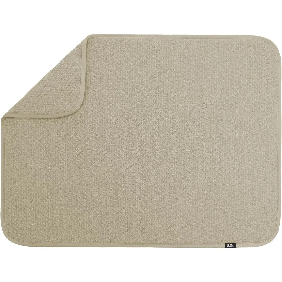 

ST INC. Dish Drying Mat XL 18 x 24 Absorbent Microfiber Kitchen Counter Mat Dish Drying Pad for Dishes Utensils Pots and Pans E