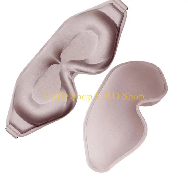 U2JD 3D Contoured Light Blocking Sleep Masks For Air Travel With Memory Foam Padding And Adjustable Straps For Pressure