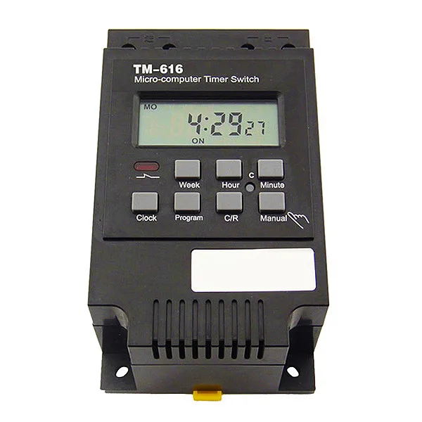 TM616 Din Rail DC Timer Switch,AC 240V 30A Weekly 7 Days Programmable Digital Industrial Led Time Switch,For Din Rail Mount