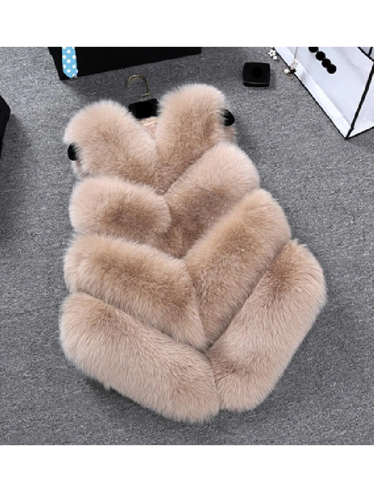 

ZADORIN New Luxury Faux Fox Fur Vest Women Furry Short Faux Fur Vests Coat Fur Gilet Fourrure Autumn Winter Overcoat