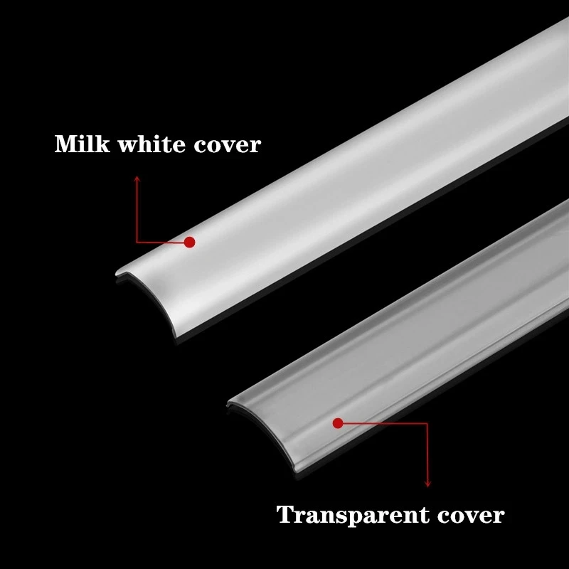 0.5m/pcs V-Type Corner Aluminum Profile For 5050 3528 Milky/Transparent Cover LED Channel Cabinet Bar Strip Lights Cabinet Light