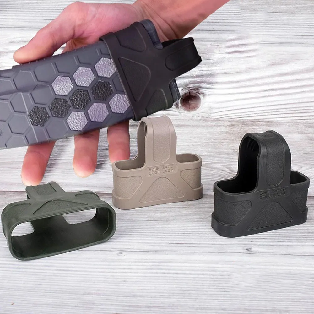 6-Piece Rubber Mag Set Suitable M45.56/7.62 Glock Rifle Rubber Magazine Pouch Marking Bracket Protective Cover