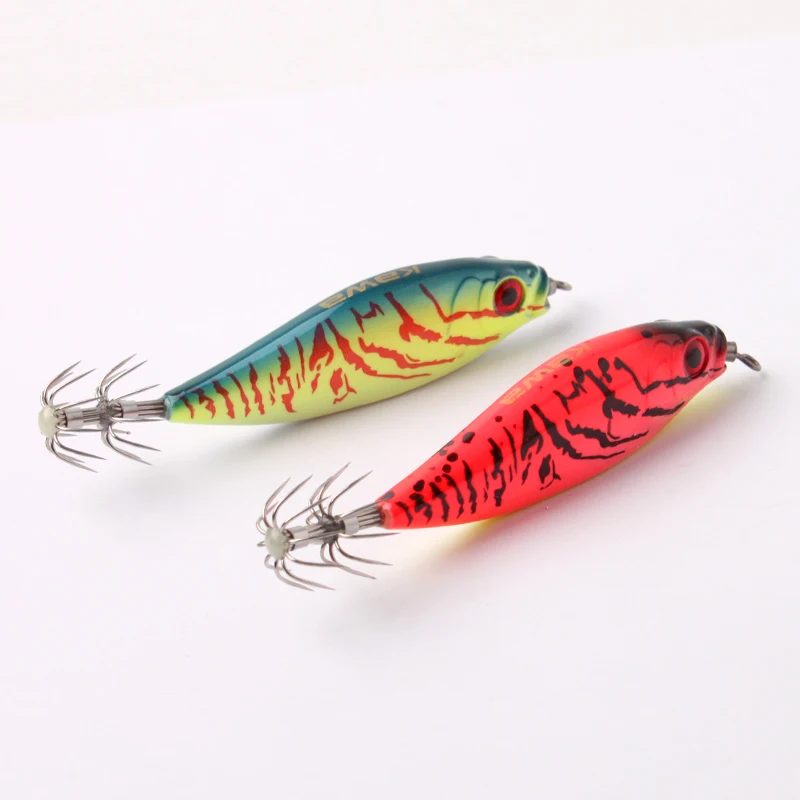 RUKE Señuelo de madera UV para jigging – Calamar, pulpo y sepia 50mm