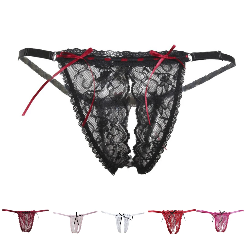 

1x Sexy Open Crotch Thong T Pants Women Ladies See Throug Underwear Panties Lingerie Sheer Comfortable