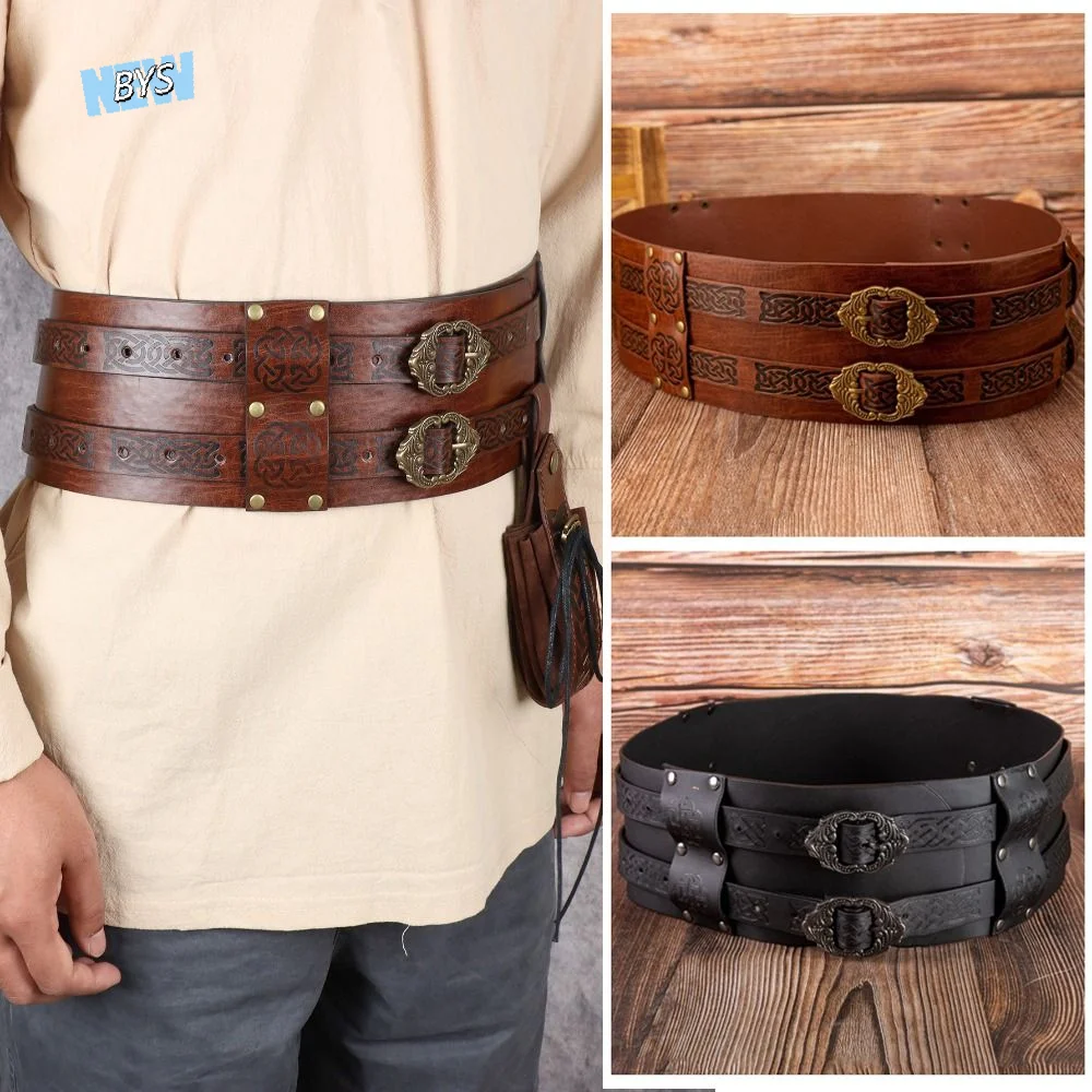 

Новинка: Ремень в стиле викингов и Ренессанса с тиснением, винтажный ремень с кельтским принтом, средневековый пояс из искусственной кожи для рыцарей, реквизит для фотосессий