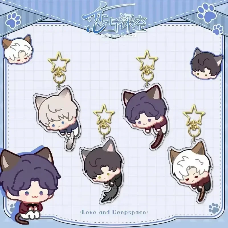 الحب والمساحة العميقة الدورية الذهبي ستار المفاتيح كزيفير رافاييل سيلوس تأثيري ساندويتش عملية مفتاح سلسلة الاكريليك قلادة الوقوف #2