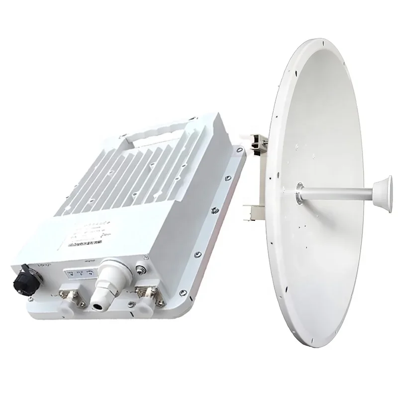 30KM Long Distance High Broadband Wireless Base Station PtP PtMP Microwave Communication Network Bridge Transceiver