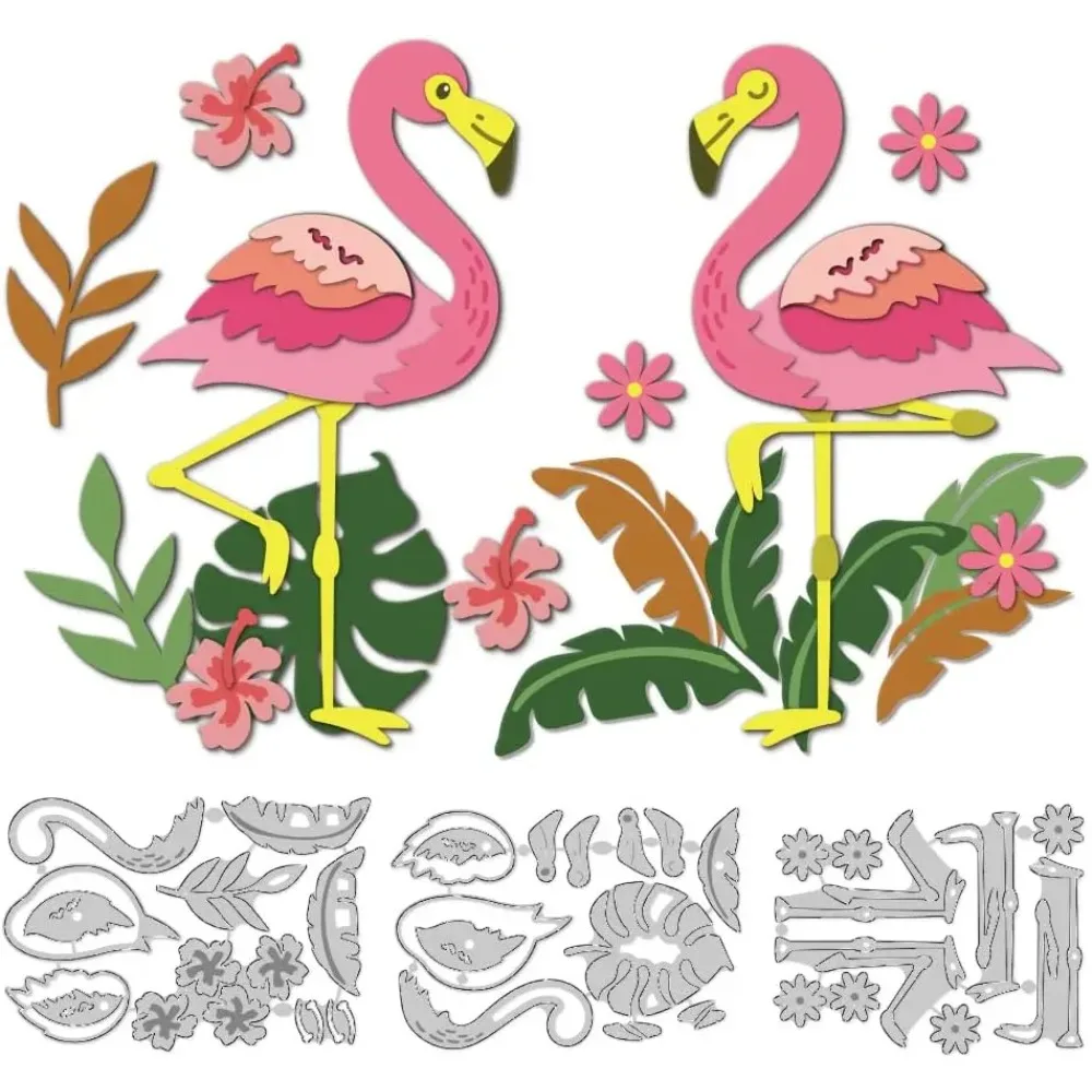 Schneideformen aus Kohlenstoffstahl mit Vogelmotiv für DIY-Scrapbooking, Fotoalbum, dekorative Prägung, Papierkarten, Flamingo-Form