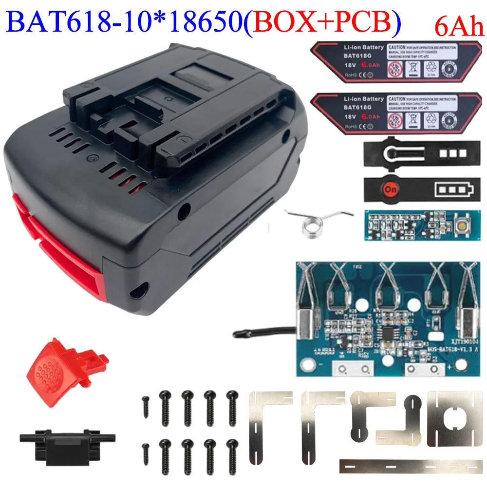 

Power Tool Part For Bosch 18V Lithium Battery Storage Box Plastic Case BMS PCB Charging Protection Circuit Board BAT618 Housings