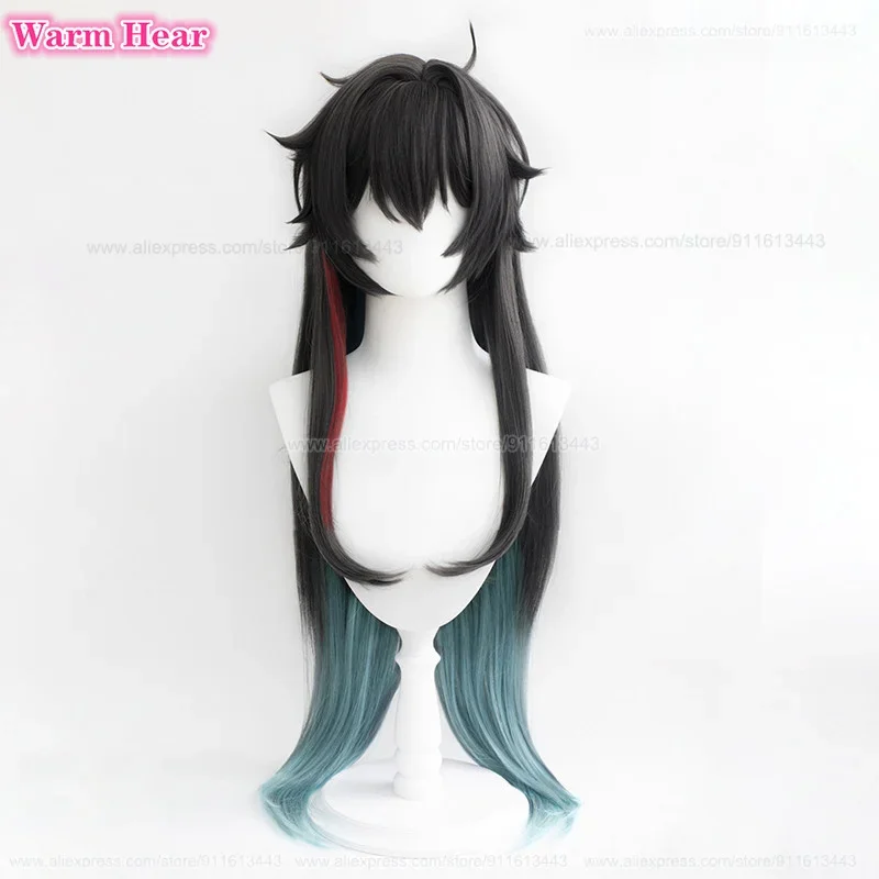 100cm Long Dan Heng Cosplay Wig Game WigsGradient Cosplay Anime Wigs Heat Resistant Synthetic Party Wigs + Wig Cap