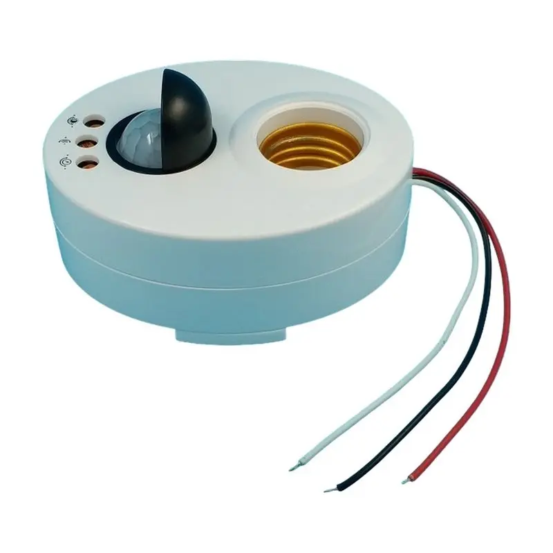 【Price Drop !!】E27 Base LED Light Holder Infrared Sensor Switch PIR Motion Detection Adjustable Delay