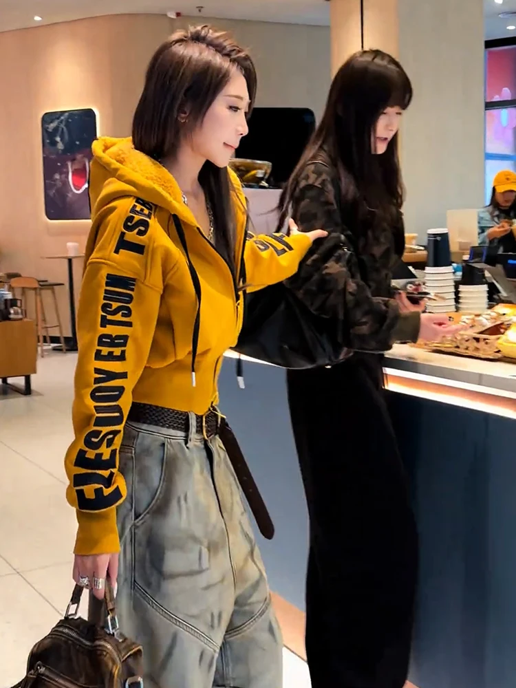 

Модная американская шапка с принтом, толстовка, женская зимняя новая толстовка с капюшоном и буквенным принтом Thiened Fce, женская верхняя одежда