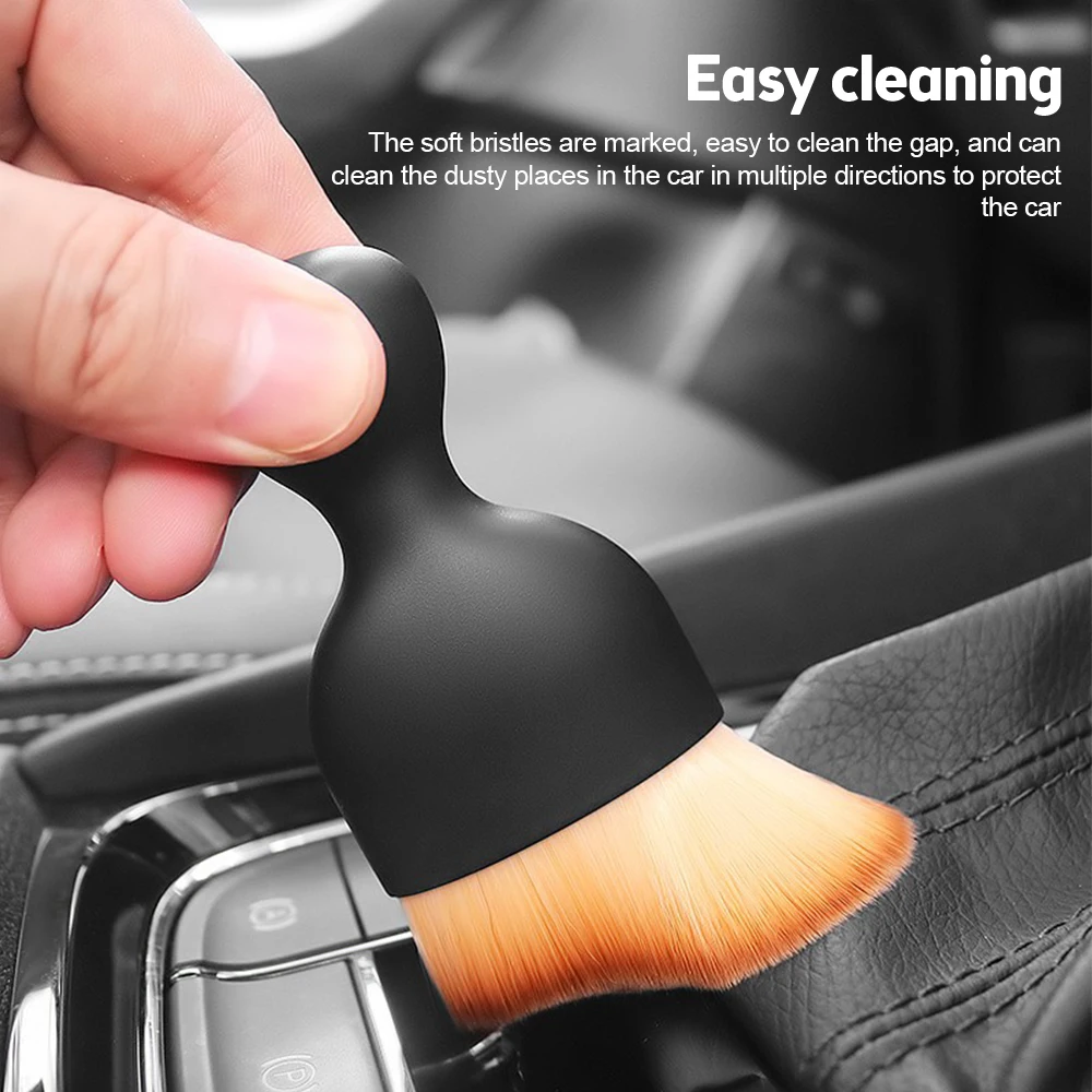 Car Detailing Brush Soft Flexible Hair Handle Brushes Auto Interior or Exterior Detail Cleaning Dust Removal Brush