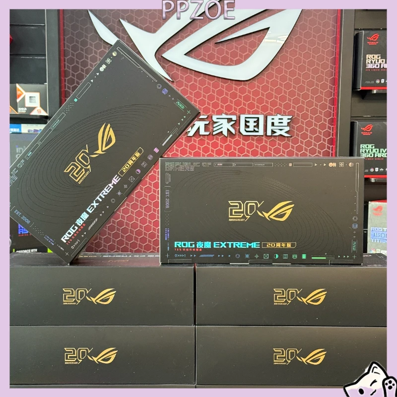 ROG Azoth Extreme Edition 20,Black Gold Limited Gaming Keyboard,Triple Mode with 24K Gold-Plated Nameplate,OLED Touch Screen