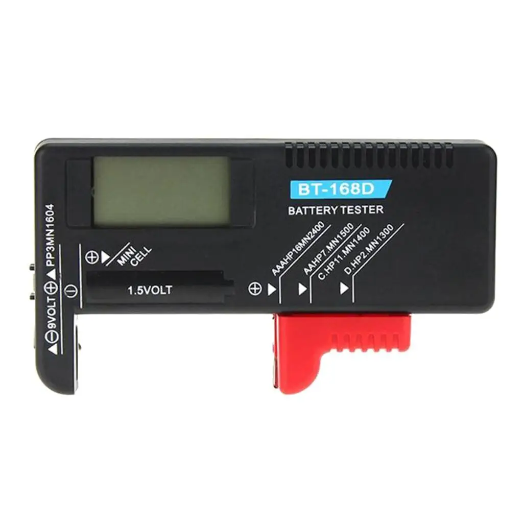 Portable Digital LCD Battery Checker Universal Cell Tester Household Voltage Analyzer for AA AAA 9V Button Cell Monitoring
