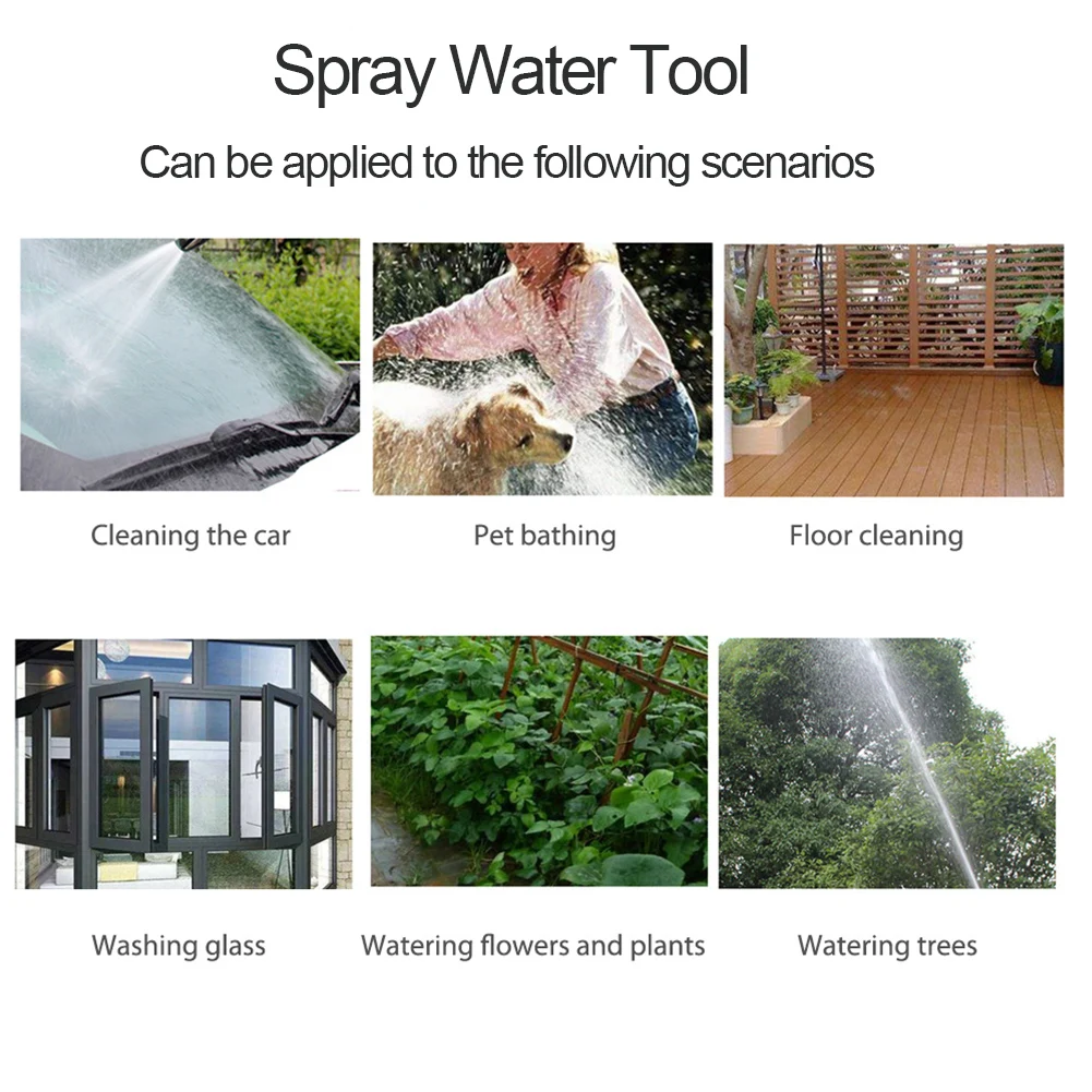 Direct Hose Nozzle Adjustable Hose Sprinkler Multifunctional Sprinkle Connector Hose Car Wash Nozzle for Garden Watering