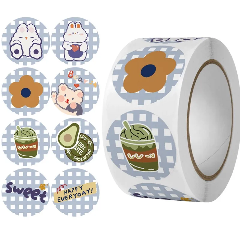 100-500pcs Cartoon Cute Stickers Thank You Sticker DIY Gift Seal Thank You for Supporting My Small Business Handmade Stickers