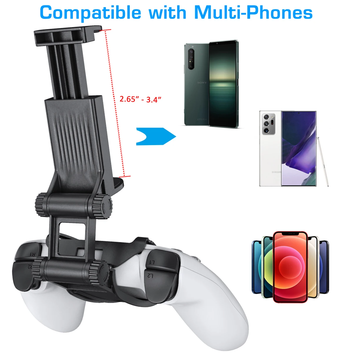 OIVO per Controller PS5 supporto per impugnatura supporto per Clip supporto per telefono cellulare staffa di montaggio per morsetto supporto per