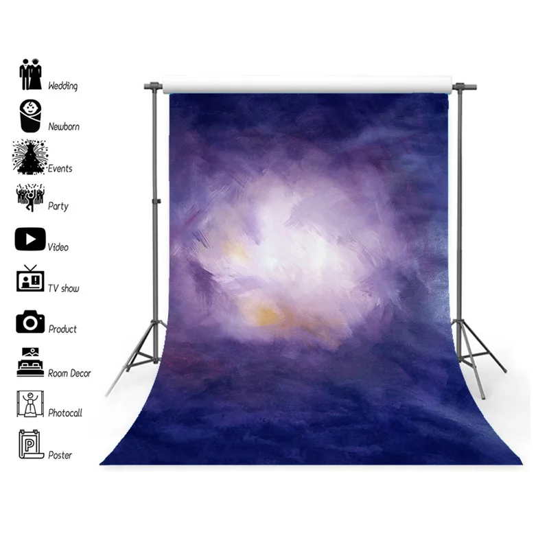 예술적 추상 빈티지 가족 사진 배경 소품, 결혼식 신생아 초상화, 생일 사진 스튜디오 배경 VT-09