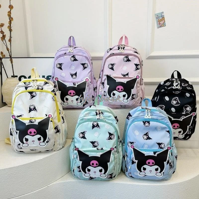 Impermeável Kuromi Melody mochila para mulheres, bolsa de viagem feminina, mochila para adolescentes, mochila, quente e adorável