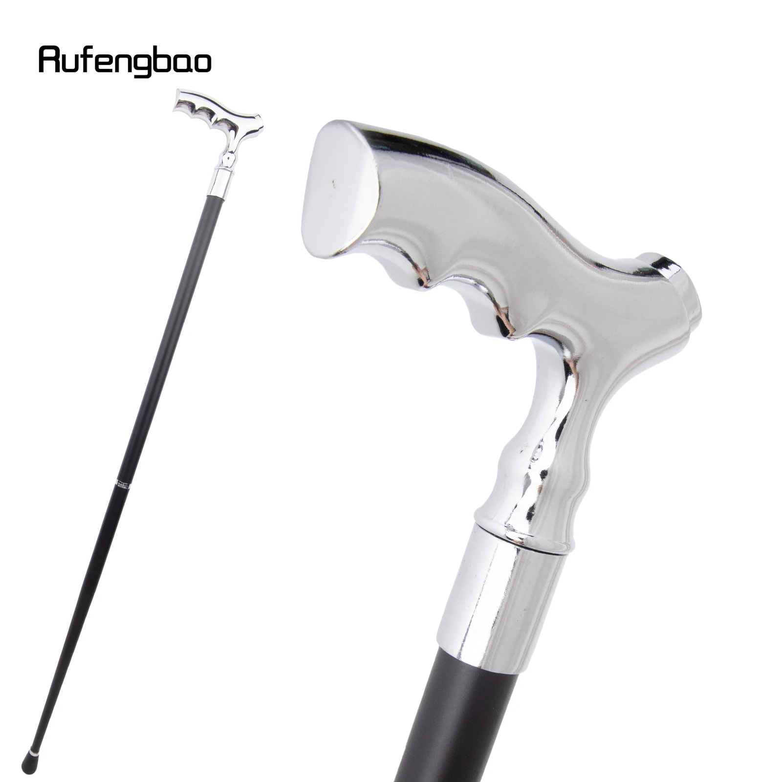 White T Wave Shape Walking Cane Fashion Decorative Walking Stick Gentleman Elegant Cosplay Cane Knob Crosier 93cm