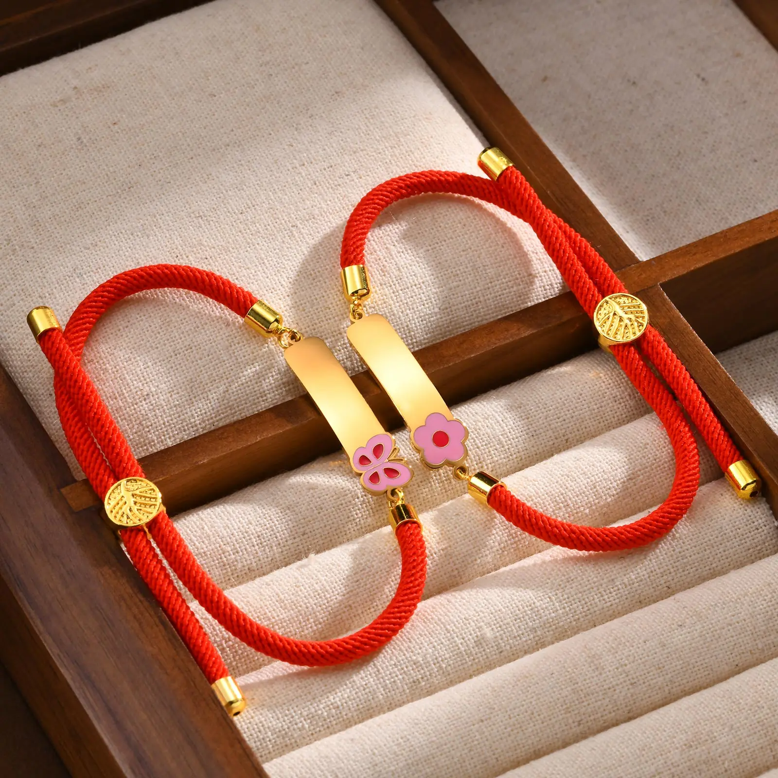 Personalized String Rope Name Bar ID Bracelets for Wom en Girls, Engraving Text Custom Wristband Adjustable Stylish Jewelry