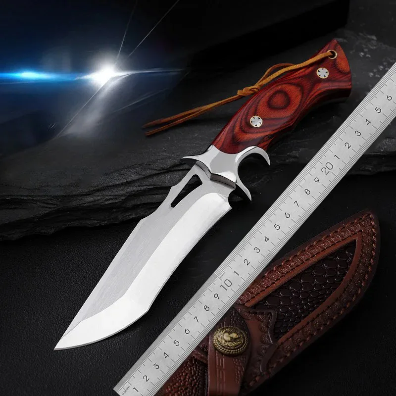 Outdoor Jungle High-Hardness Military Tactical Knife, Self-Defense, Sharp Cutting Knife, Field Multi-purpose Survival Knife