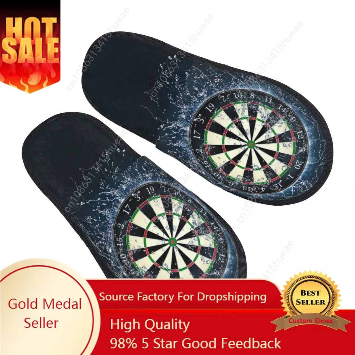 

Custom Arrow Archery Target Darts Board House Slippers Women Soft Memory Foam Shoes Cozy Warm Anti-Skid Slipper