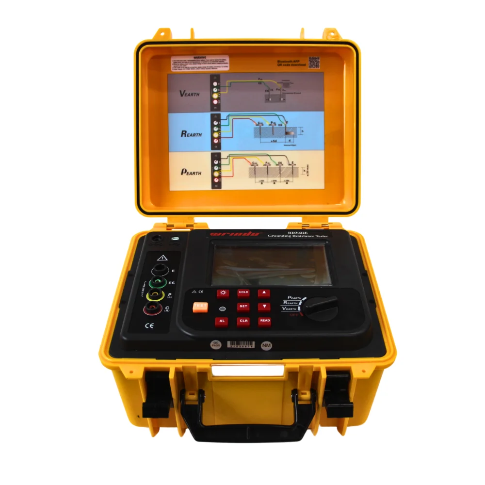 Earth Soil Resistivity Meter Ground Resistance Tester of LCD Display Soil Grounding Resistivity Tester