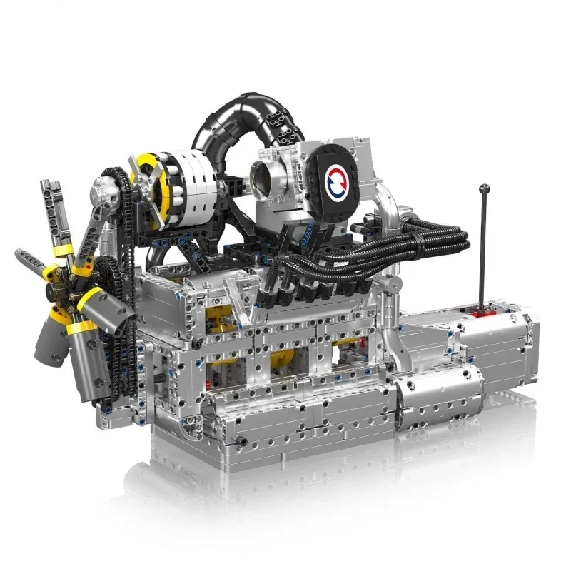 MKing 10214 New Rotor Engine Building Blocks Electric Remote Control Assembly Toy Model Boy Gift