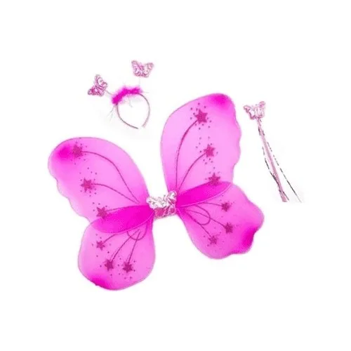 Bahrem Show Butterfly Wing (3 Piece)-Fuchsia