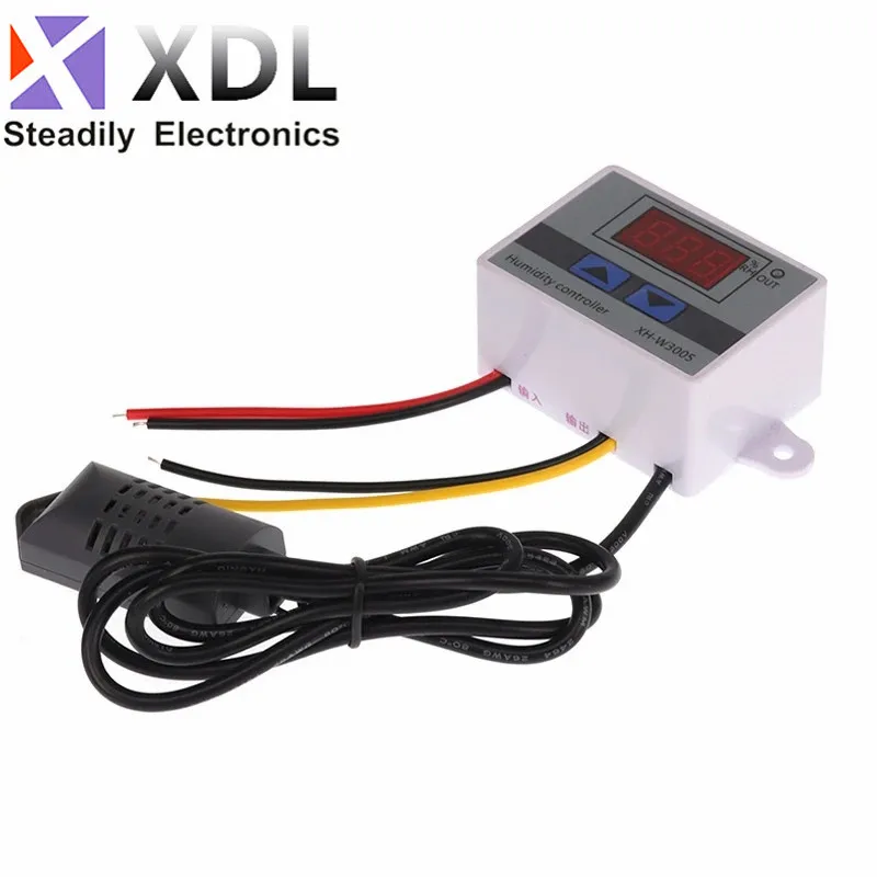 W3005 XH-W3005 Digital Humidity Meter Hygrometer Controller DC 12V 24V AC 110-220V 10A Relay Voltage Regulator Humidity Sensor