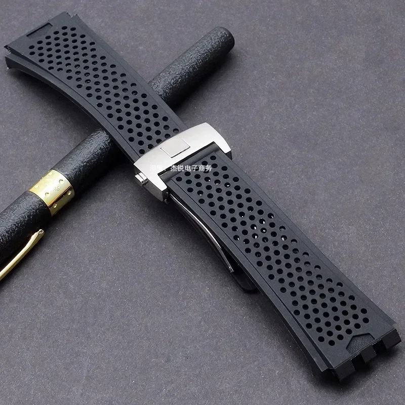 New 22mm concave and convex mouth suitable for TAG HEUER watch strap silicone diving sports grade super Carlisla silicone strap