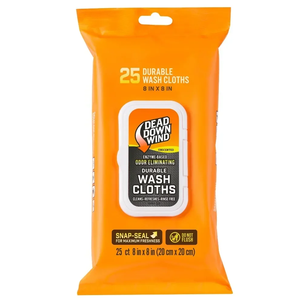 Field Wash Cloths with Snap Closure, Value Pack, 25 Count, Reusable Cleaning Towels, Quick Dry Travel Washcloths, Soft Face Cloths for Camping, Gym, Hotel