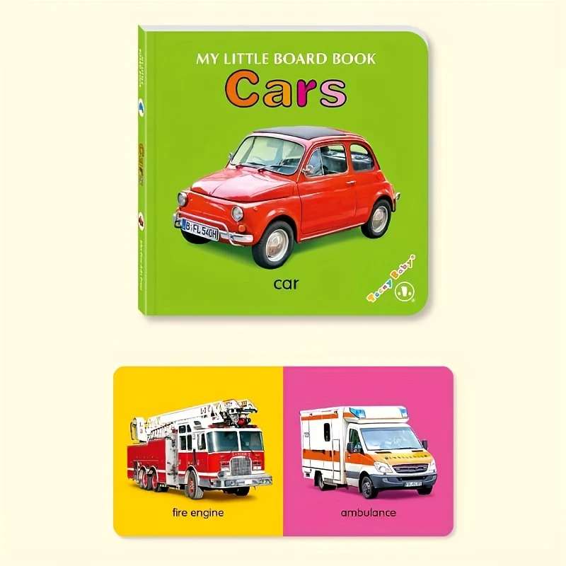 Cardboard Book Real Picture Animals Colors Numbers Shapes Cars Objects Early English Learning For Preschool Educational Gift