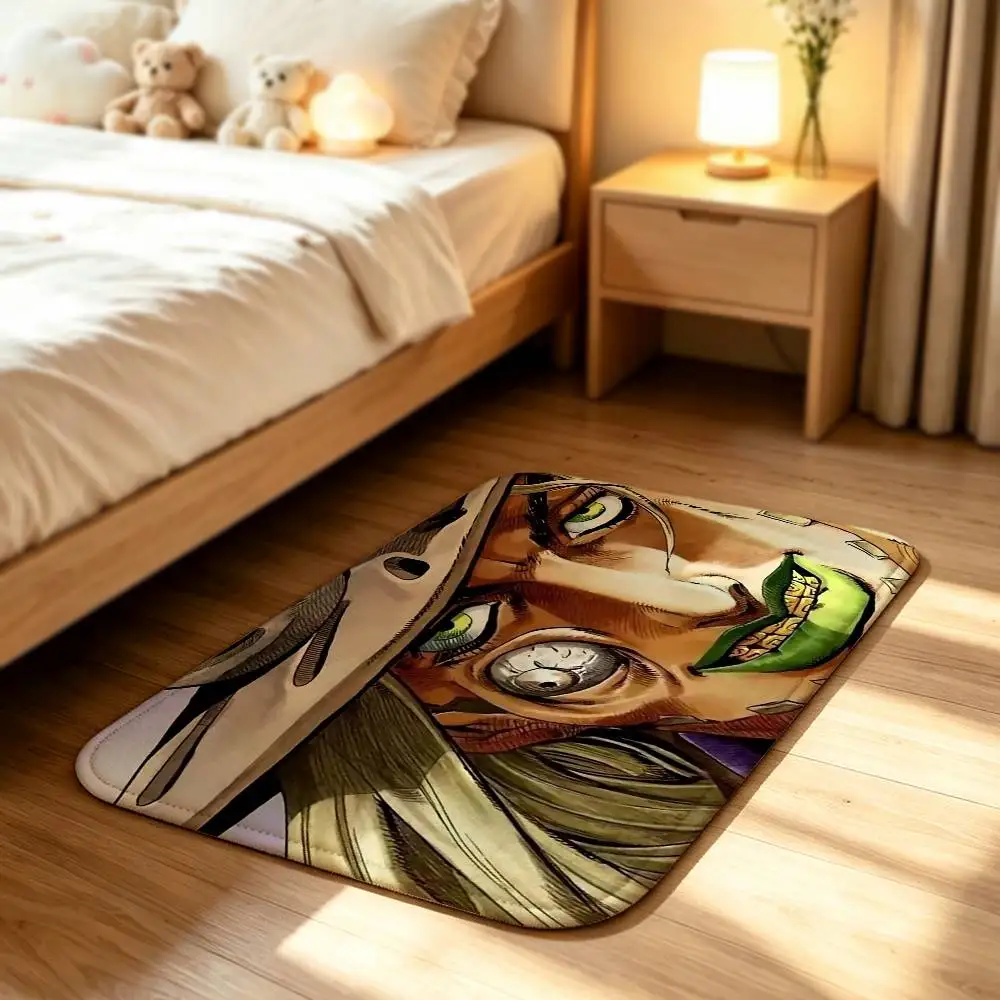 J-Jojo Anime G-Gyro Z-Zeppeli Short Plush Anti-Slip Rug Soft Machine Washable Floor Mat Home Decor