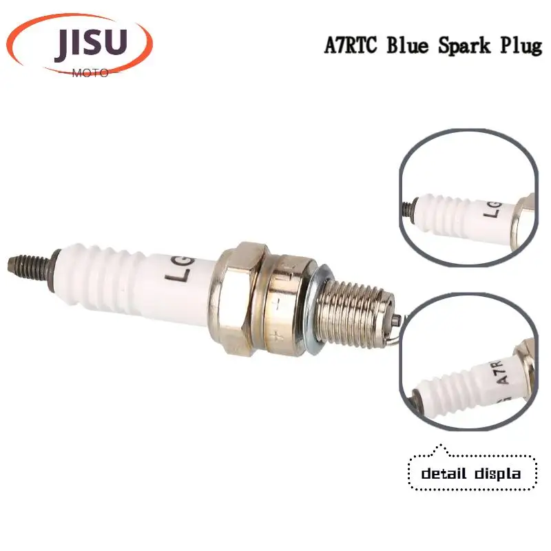 Spark Plug CR7HSA A7RTC A7TC A7RC Compatible with GY6 50cc-150cc, For Honda XR80R XR100R, CRF80F CRF100F, TTR125, KLX140 & Arc