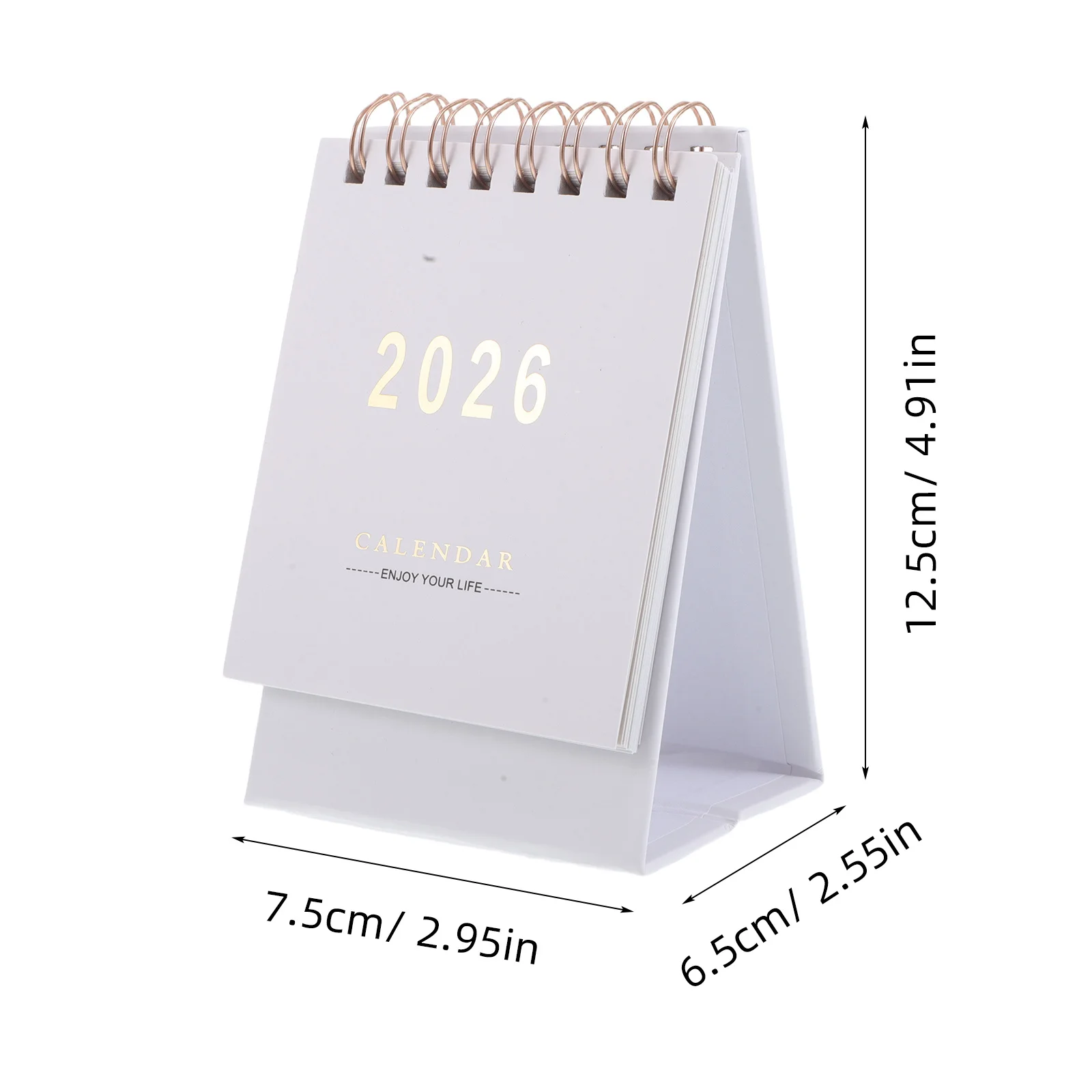 Mini Desk Calendar 2026 Standing Flip Small Tabletop Monthly Planner Daily Use Desktop Office Home Organizer Paper Calendar